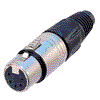 Neutrik NC5FX Neutrik X-Serie XLR-Stecker 5pol female, nickel, Kontakte vers.