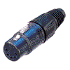 Neutrik NC5FX-B Neutrik X-Serie XLR-Stecker 5pol female, schwarz, Kontakte verg.