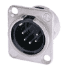 Neutrik NC5MD-L-1 Neutrik XLR-Buchse DL-Serie 5pol male nickel, Kontakte versilbert, löt
