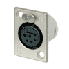 Neutrik NC6FP-1 Neutrik XLR-Buchse P-Serie 6pol female, versilberte Kontakte, vernickeltes Gehäuse