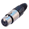 Neutrik NC6FX Neutrik X-Serie XLR-Stecker 6pol female, nickel, Kontakte vers.