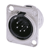 Neutrik NC6MD-L-1 Neutrik XLR-Buchse DL-Serie 6pol male nickel, Kontakte versilbert, löt
