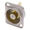 Neutrik NF2D-9 Neutrik Cinchbuchse weiß D-Gehäuse nickel