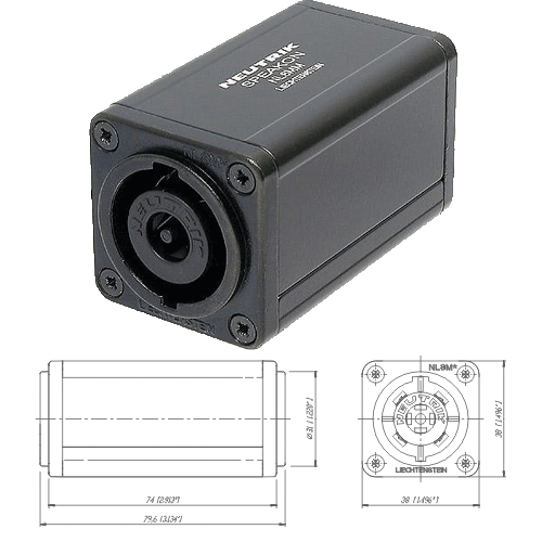 Neutrik NL8MM Neutrik speakON Doppelkupplung 8pol.