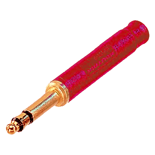 Neutrik NP3TT-P-AU-R Neutrik TT-Phone-Stecker, Crimp, vergoldete Kontakte, rot