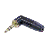 Neutrik NTP3RC-B Neutrik Klinkenstecker 3,5mm stereo schwarz, vergoldete Kontakte, gewinkelt