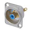 Neutrik NF2D-6 Neutrik Cinchbuchse blau D-Gehäuse nickel