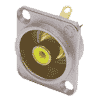 Neutrik NF2D-4 Neutrik Cinchbuchse gelb D-Gehäuse nickel