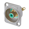 Neutrik NF2D-5 Neutrik Cinchbuchse grün D-Gehäuse nickel