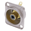 Neutrik NF2D-0 Neutrik Cinchbuchse schwarz D-Gehäuse nickel