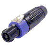 Neutrik NLT4FX-BAG Neutrik speakON-Stecker 4pol female, STX schwarz