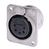 Neutrik NC5FDM3-L-1 Neutrik XLR-Buchse DL-Serie 5pol female nickel, Kontakte versilbert, löt, M3