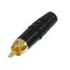 Rean NYS373-6 Rean Cinchstecker, vergoldete Kontakte, schwarz, 3,0-6,1mm, blau