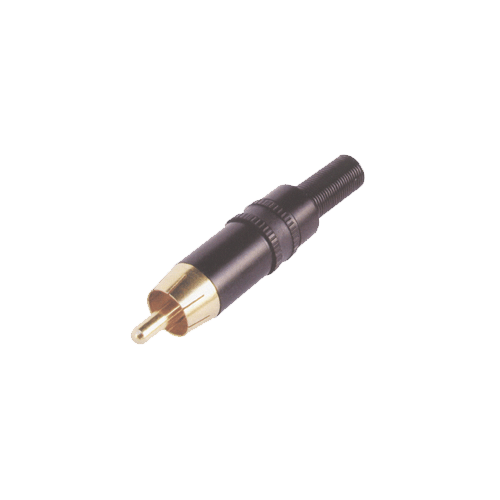 Rean NYS373-5 Rean Cinchstecker, vergoldete Kontakte, schwarz, 3,0-6,1mm, grün