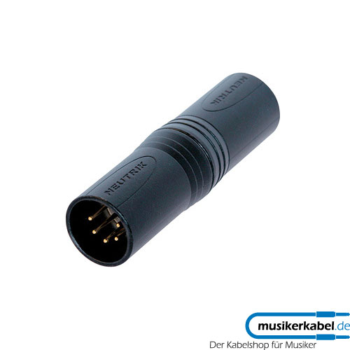 Neutrik NA5MM-B Neutrik Adapter rund XLR 5pol male - XLR 5pol male schwarz