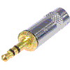 Rean NYS231G Rean Klinkenstecker 3,5mm stereo, nickel, vergoldete Kontakte