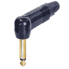 Neutrik NP2RX-B Neutrik Klinkenstecker RX-Serie 6,3mm mono, vergoldete Kontakte, schwarzes Gehäuse
