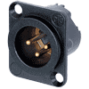 Neutrik NC3MD-LX-B Neutrik XLR-Buchse DLX-Serie 3pol male, vergoldete Kontakte, schwarz