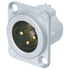Neutrik NC3MD-LX-HE Neutrik XLR-Buchse DLX-Serie 3pol male, vergoldete Kontakte, velour-chrom
