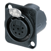 Neutrik NC7FD-LX-B Neutrik XLR-Buchse DLX-Serie 7pol female, vergoldete Kontakte, schwarz