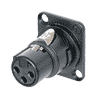 Neutrik NM3FD-B Neutrik Modul D-Form XLR-Stecker 3pol female schwarz