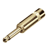 Rean NYS224AG Rean Klinkenstecker 6,3mm mono, vergoldete Kontakte, vergoldetes Gehäuse