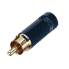 Rean NYS352BG Rean Cinchstecker, vergoldete Kontakte, schwarzes Gehäuse