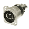 Neutrik NA1394-6-W Neutrik Firewire 6 IEEE1394 beidseitig, D-Serie, nickel