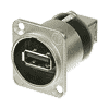 Neutrik NAUSB-W Neutrik USB Durchgangsbuchse D-Serie USB-A, USB-B nickel