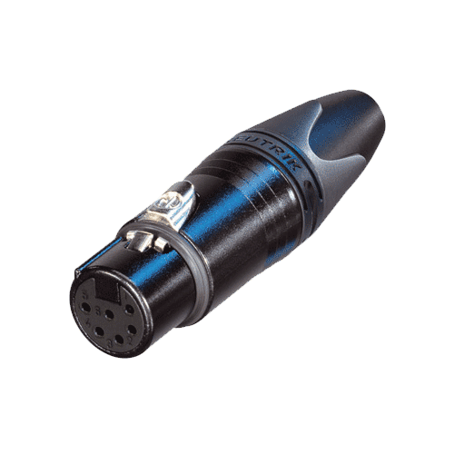 Neutrik NC6FXX-B Neutrik XLR-Stecker XX-Serie 6pol female, vergoldete Kontakte, schwarz