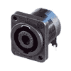 Neutrik NL4MD-H-3 Neutrik speakON-Buchse 4pol D-Form horizontale Printmontage A-Screw