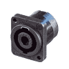 Neutrik NL4MP-3 Neutrik speakON-Buchse 4pol D-Form FASTON A-Screw