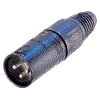 Neutrik NC6MX-BAG Neutrik X-Serie XLR-Stecker 6pol male, schwarz, Kontakte vers.