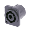 Neutrik NL4MD-V-2 Neutrik speakON-Buchse 4pol D-Form gespiegelt vertikale Printmontage A-Screw