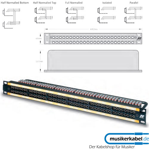 Neutrik MA96-1A Neutrik Patchpanel Bantam 12x 8 rot