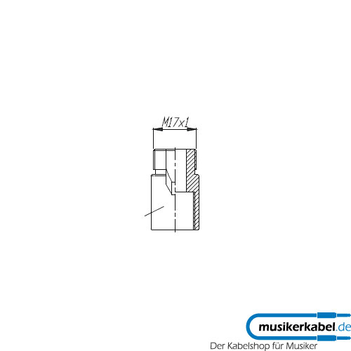 Neutrik NAM4 Neutrik Schwanenhals Adapter M17x1 außen 5/8