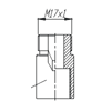 Neutrik NAM4 Neutrik Schwanenhals Adapter M17x1 außen 5/8