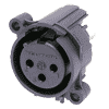 Neutrik NC3FAV-0 Neutrik XLR-Buchse A-Serie 3pol fem., print vert., o. V.