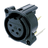 Neutrik NC4FAV-0 Neutrik XLR-Buchse A-Serie 4pol fem., print vert.