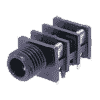 Neutrik NRJ4HF-1 Neutrik Klinkenbuchse 6,3mm mono horizontal geschaltet Vollgewinde geerdet 
