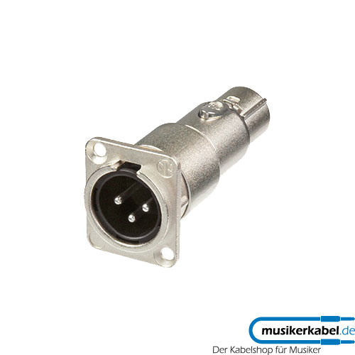 Neutrik NA3MDF Neutrik Panel-Adapter XLR 3pol male Buchse, female Stecker