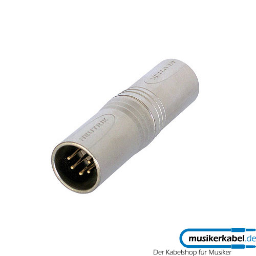 Neutrik NA5MM Neutrik Adapter rund XLR 5pol male - XLR 5pol male