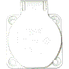 PCE 105-0w PCE 105-0w Schuko-Dose P-Nova IP44 rückw. Anschluß weiß