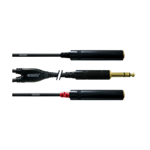 Cordial CFY 0,3 VGG Cordial Fair Line Y-Adapter Klinke 6,3mm stereo an 2x Klinkenkupplung 6,3mm mono