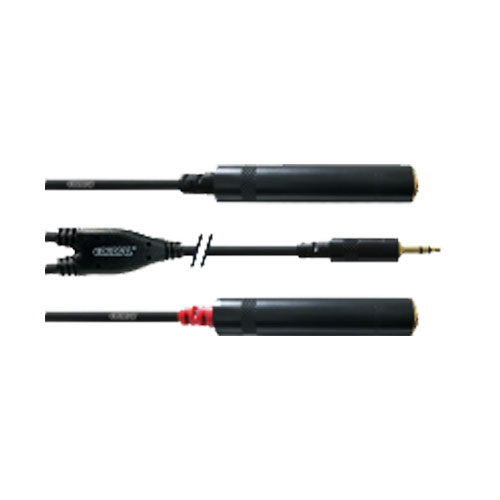 Cordial CFY 0,3 WGG Cordial Fair Line Y-Adapter Klinke 3,5mm stereo an 2x Kinkenkupplung 6,3mm mono