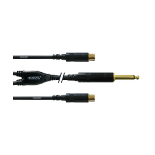 Cordial CFY 0,3 PEE Cordial Fair Line Y-Adapter Klinke 6,3mm mono an 2x Cinchkupplung