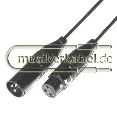 Musikerkabel.de R000022 Isopod SO-F22 weiß, Amphenol XLR male, female schwarz, 20cm