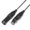 Musikerkabel.de R000051 Isopod SO-F22 gelb, Amphenol XLR male, female schwarz, 45cm