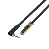 Musikerkabel.de R000057 Klinke 3,5mm stereo gewinkelt an Klinkenkupplung 3,5mm stereo Neutrik 1,5m