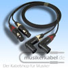 Musikerkabel.de R000103 Stereokabel 2x XLR female gewinkelt - 2x XLR male 2,5m